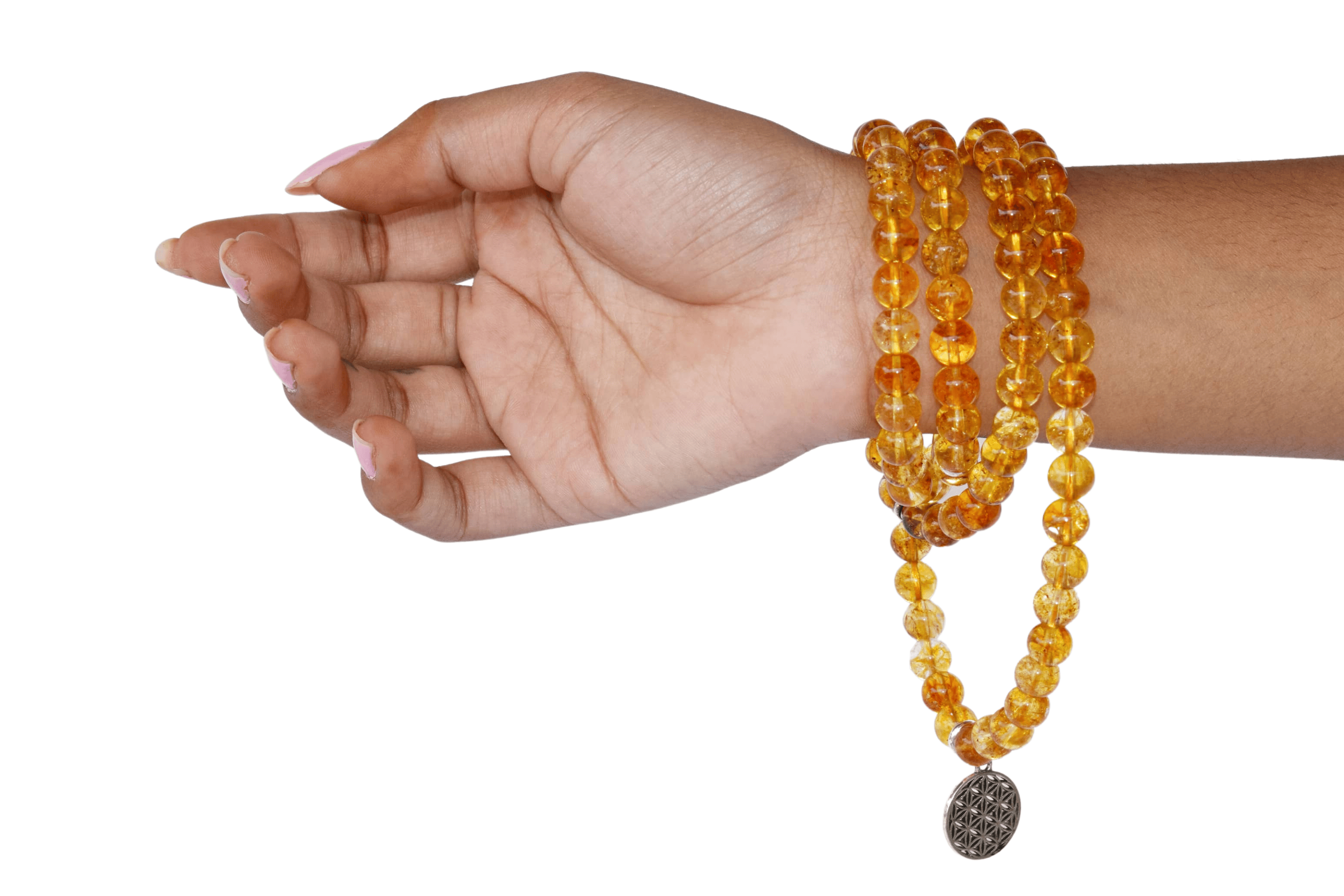 Citrine 108 Prayer Beads Mala Bracelet 108 Prayer Beads Necklace