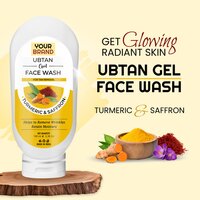 Ubtan Gel Facewash - Herbal Gel Formula, Smooth Texture | Enriched With Turmeric, Saffron, Carrot Seed Oil, And Walnut Beads