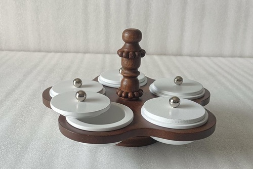 Wooden Decorative Chip & Dip Tray