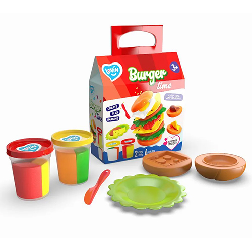 Burger Time Lovin Modeling Set With Play Dough