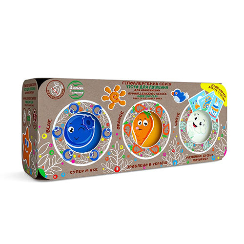 Lovin Do Eco Series 3 Colors Play Dough Set With Paper Playing Cards - Finish: Polishing