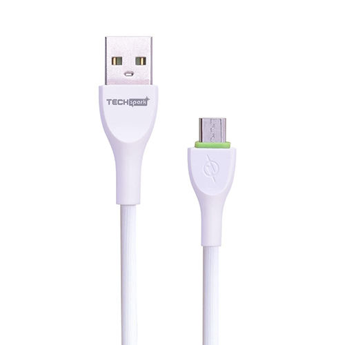 White 2.1A And 1 Mtr Type C Data Cable