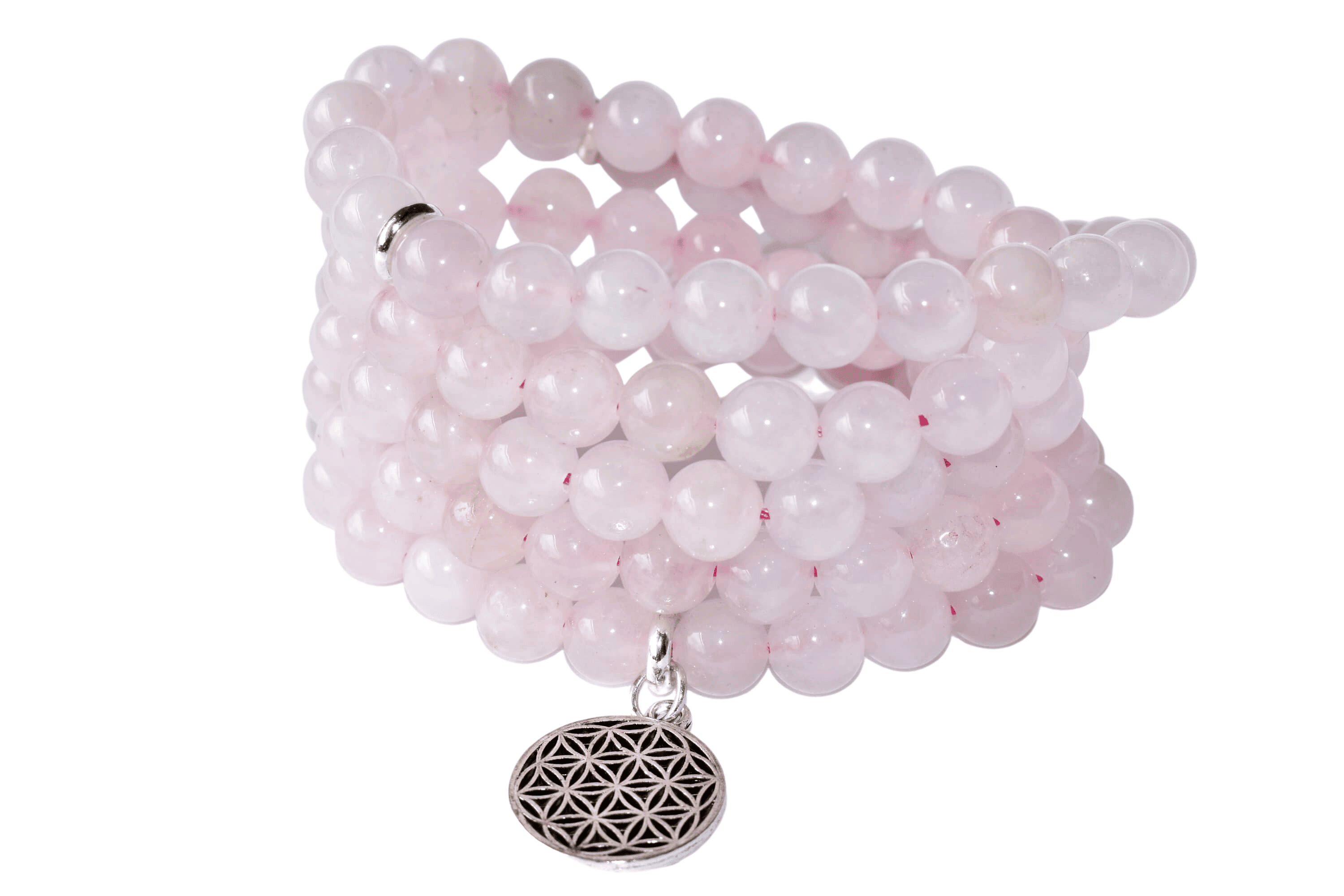 Rose Quartz 108 Prayer Beads Mala Bracelet 108 Prayer Beads Necklace