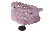 Rose Quartz 108 Prayer Beads Mala Bracelet 108 Prayer Beads Necklace