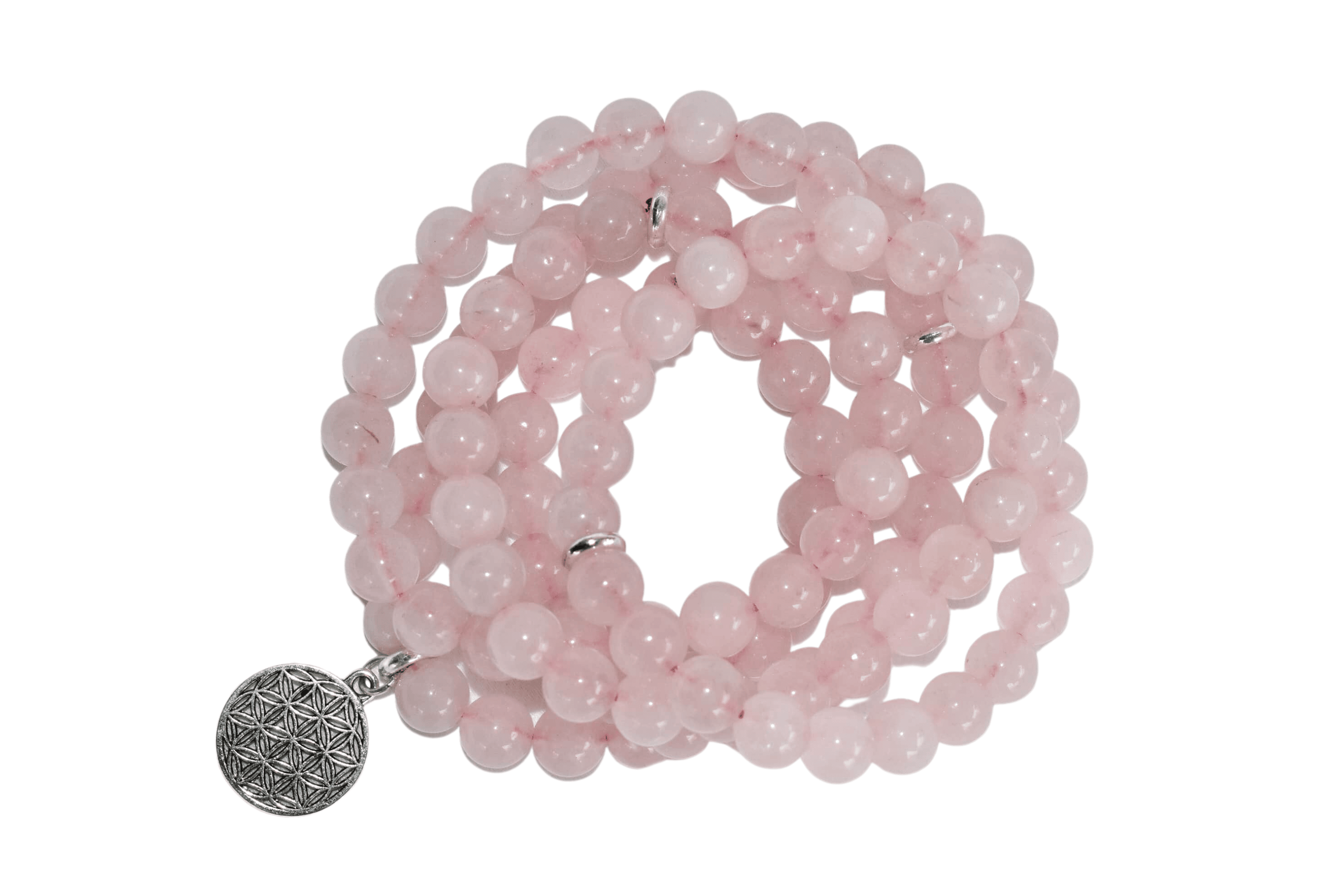 Rose Quartz 108 Prayer Beads Mala Bracelet 108 Prayer Beads Necklace