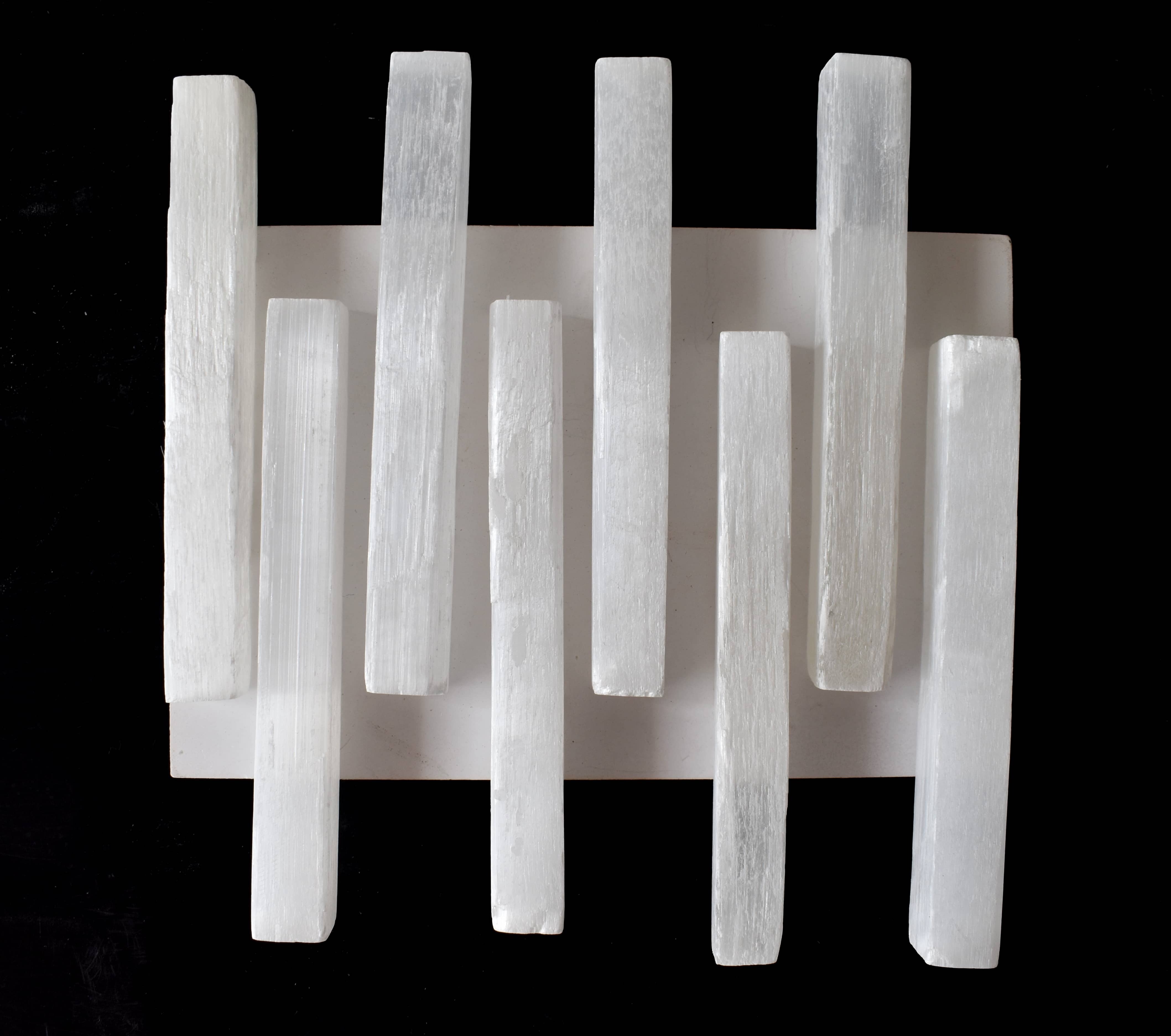 Crystal Selenite Charging Long Plates Healing Logs Stick Wand