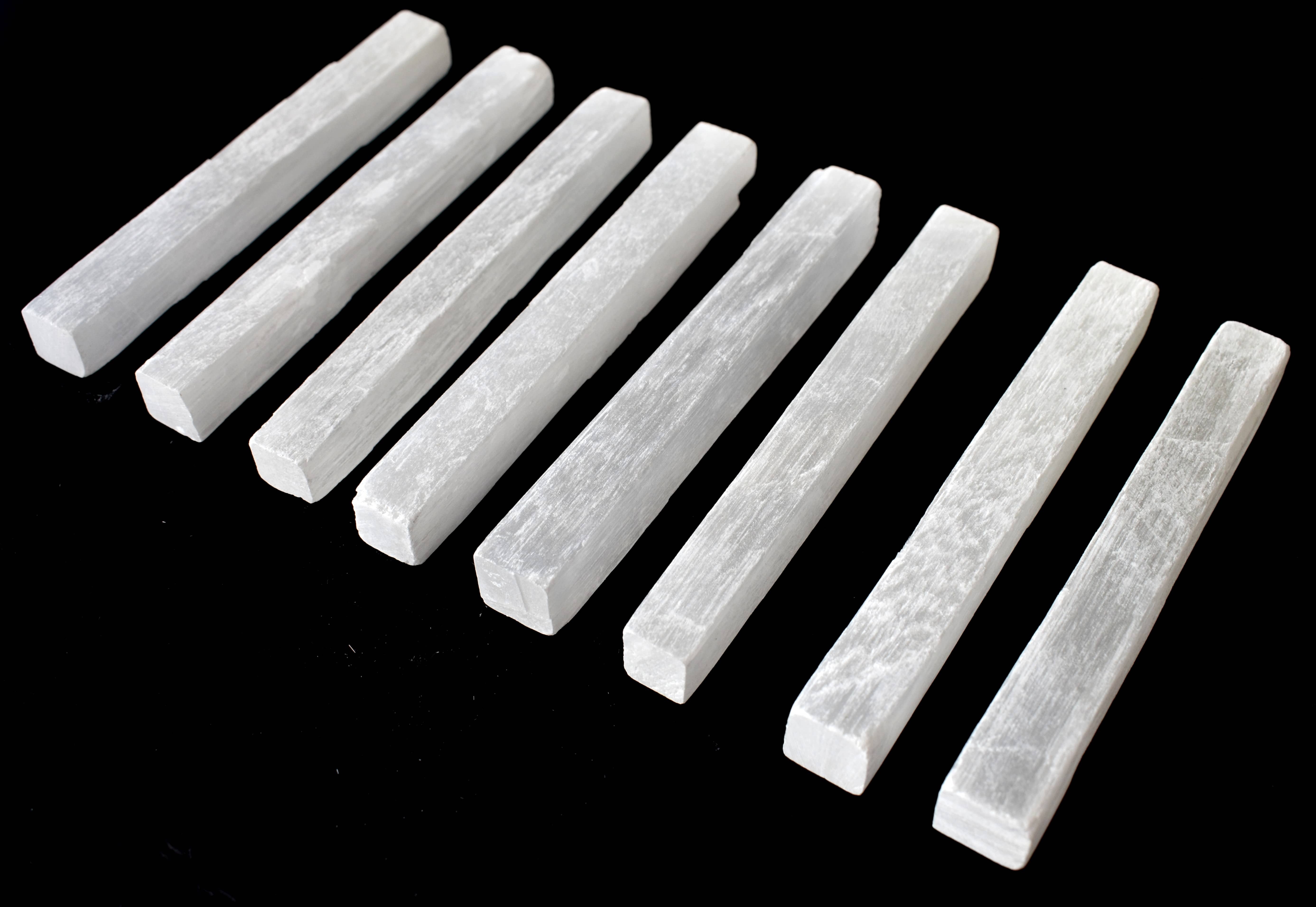 Crystal Selenite Charging Long Plates Healing Logs Stick Wand