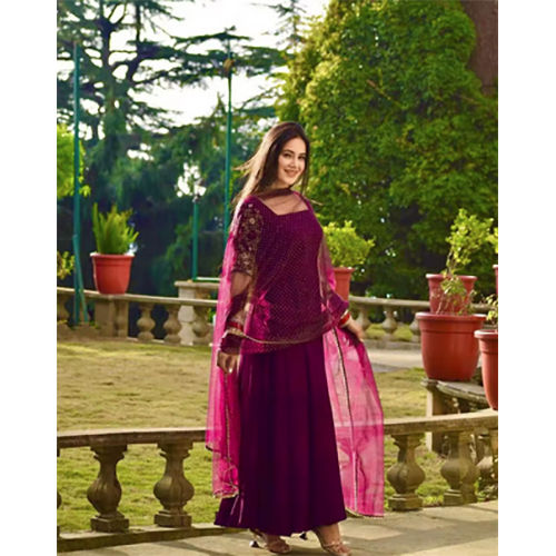 New Indian Pakistani Designer Georgette Embroidery Anarkali Long Gown Salwar Age Group: Adult