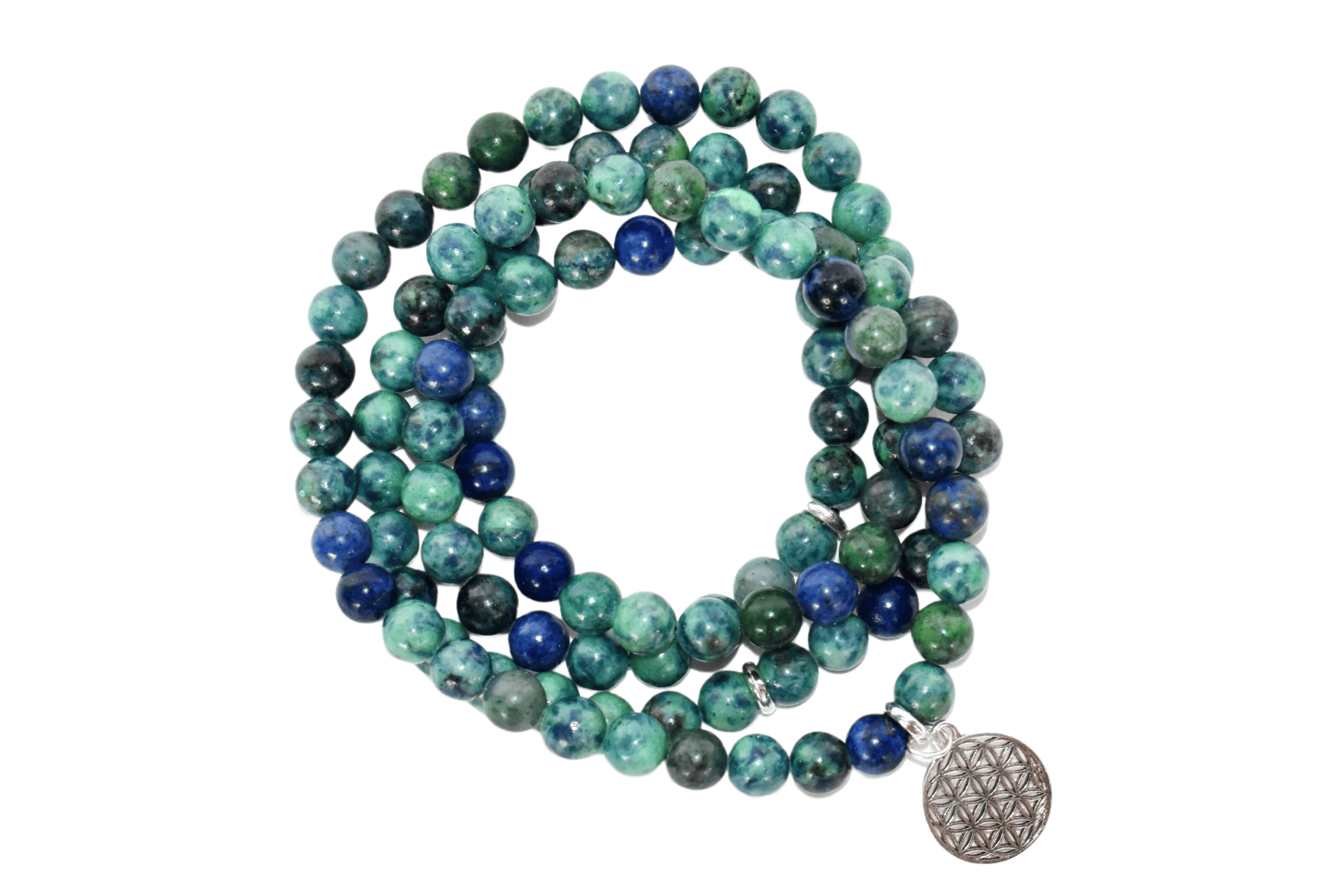 Azurite Malachite 108 Prayer Beads Mala Bracelet Prayer Beads Necklace