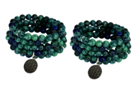 Azurite Malachite 108 Prayer Beads Mala Bracelet Prayer Beads Necklace