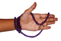 Amethyst 108 Prayer Beads Mala Bracelet Prayer Beads Necklace