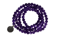 Amethyst 108 Prayer Beads Mala Bracelet Prayer Beads Necklace