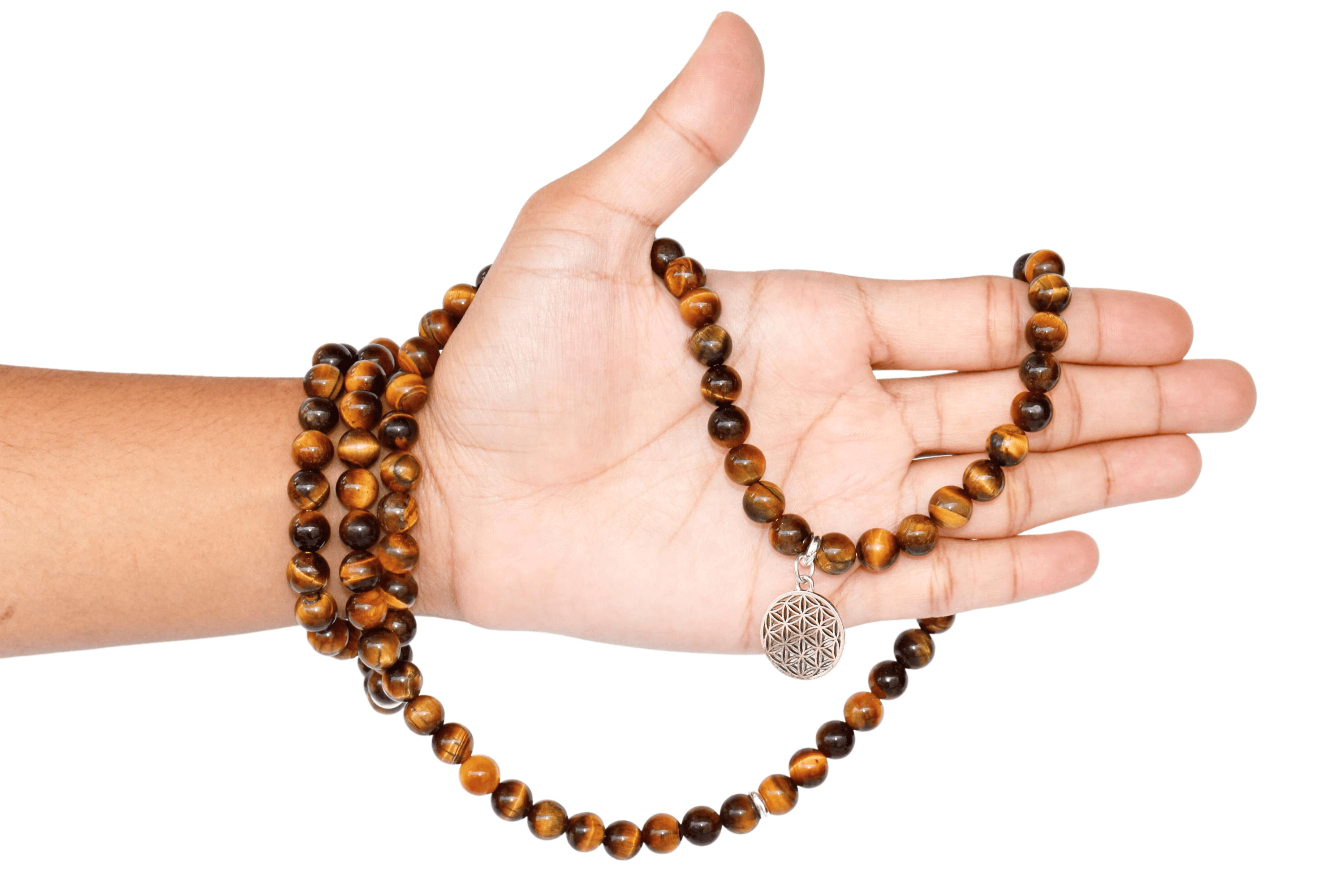 Tiger Eye 108 Prayer Beads Mala Bracelet 108 Prayer Beads Necklace