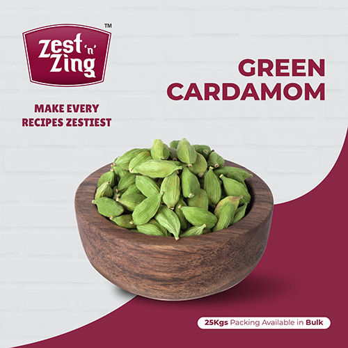 Green Cardamom - Food Grade Dried Spice, Vibrant Green Color , Custom Weights Available 