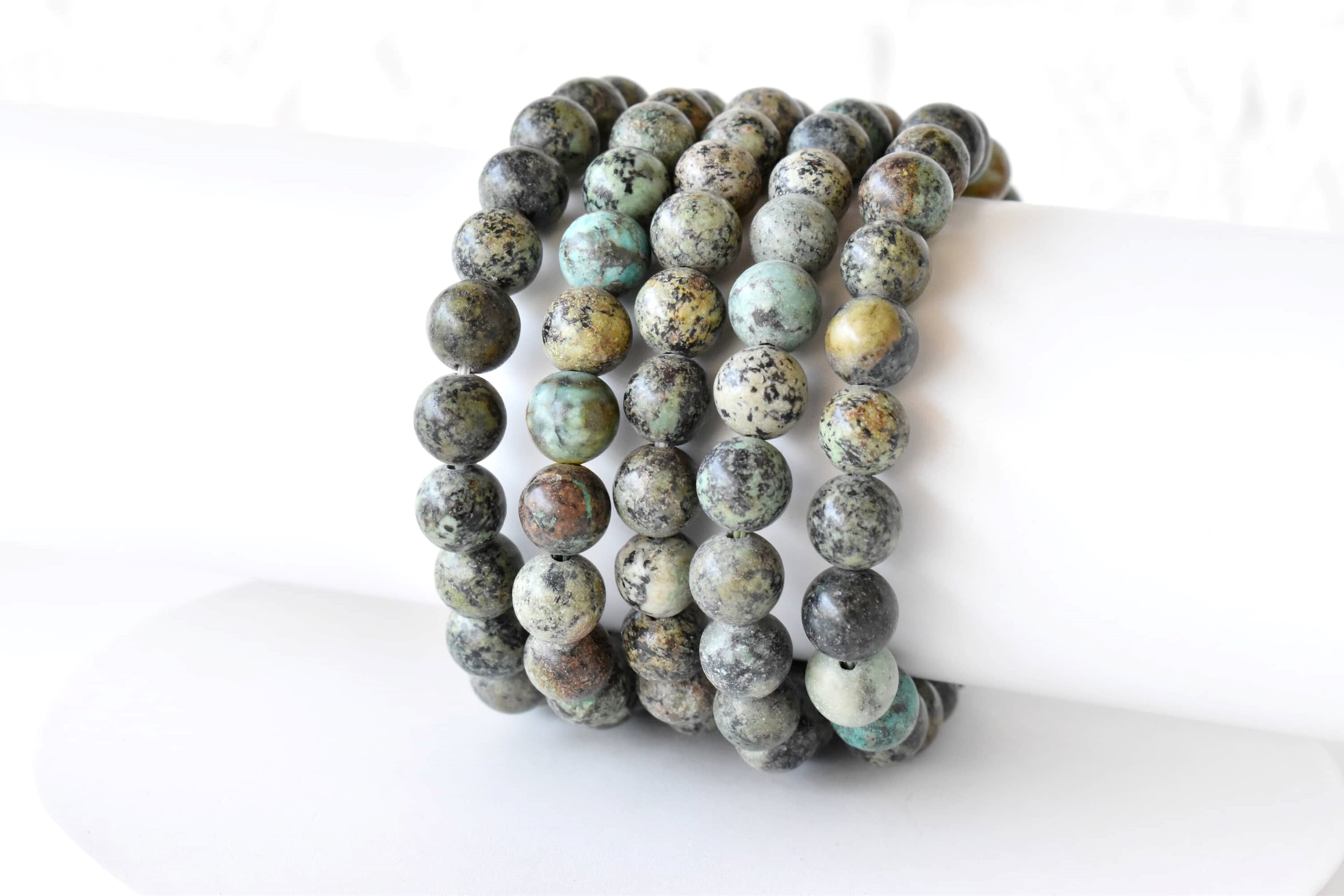 African Turquoise Bracelet Crystal Beaded Bracelet