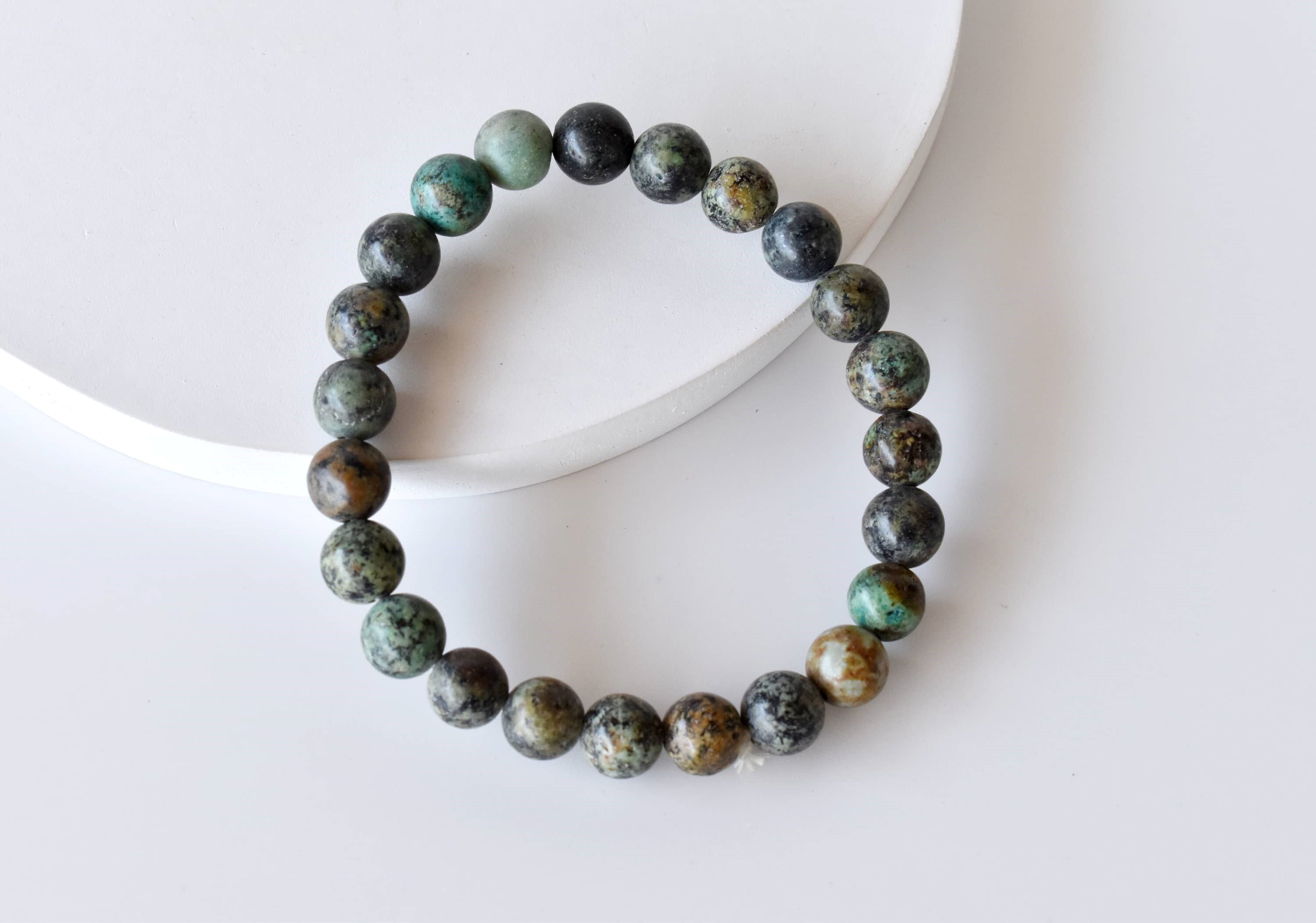 African Turquoise Bracelet Crystal Beaded Bracelet