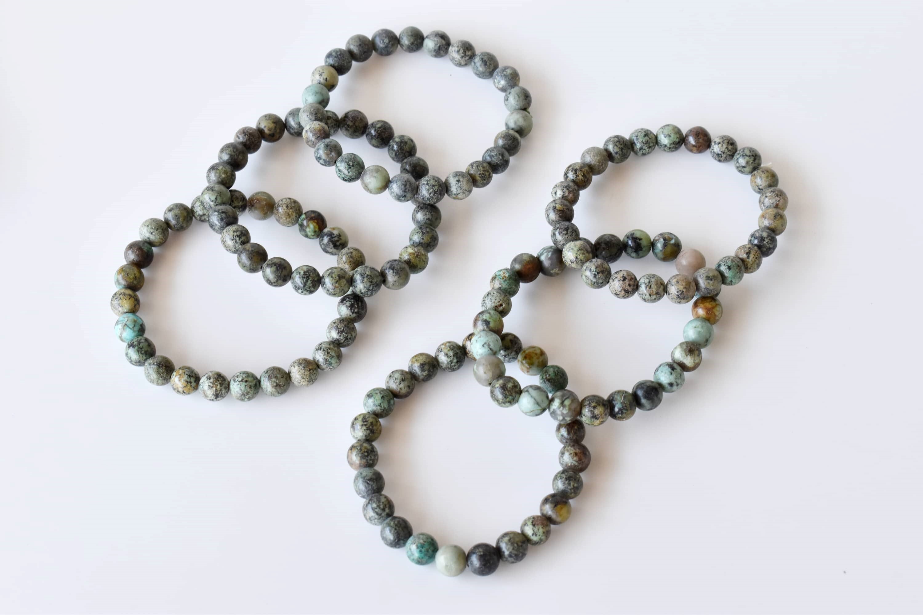 African Turquoise Bracelet Crystal Beaded Bracelet