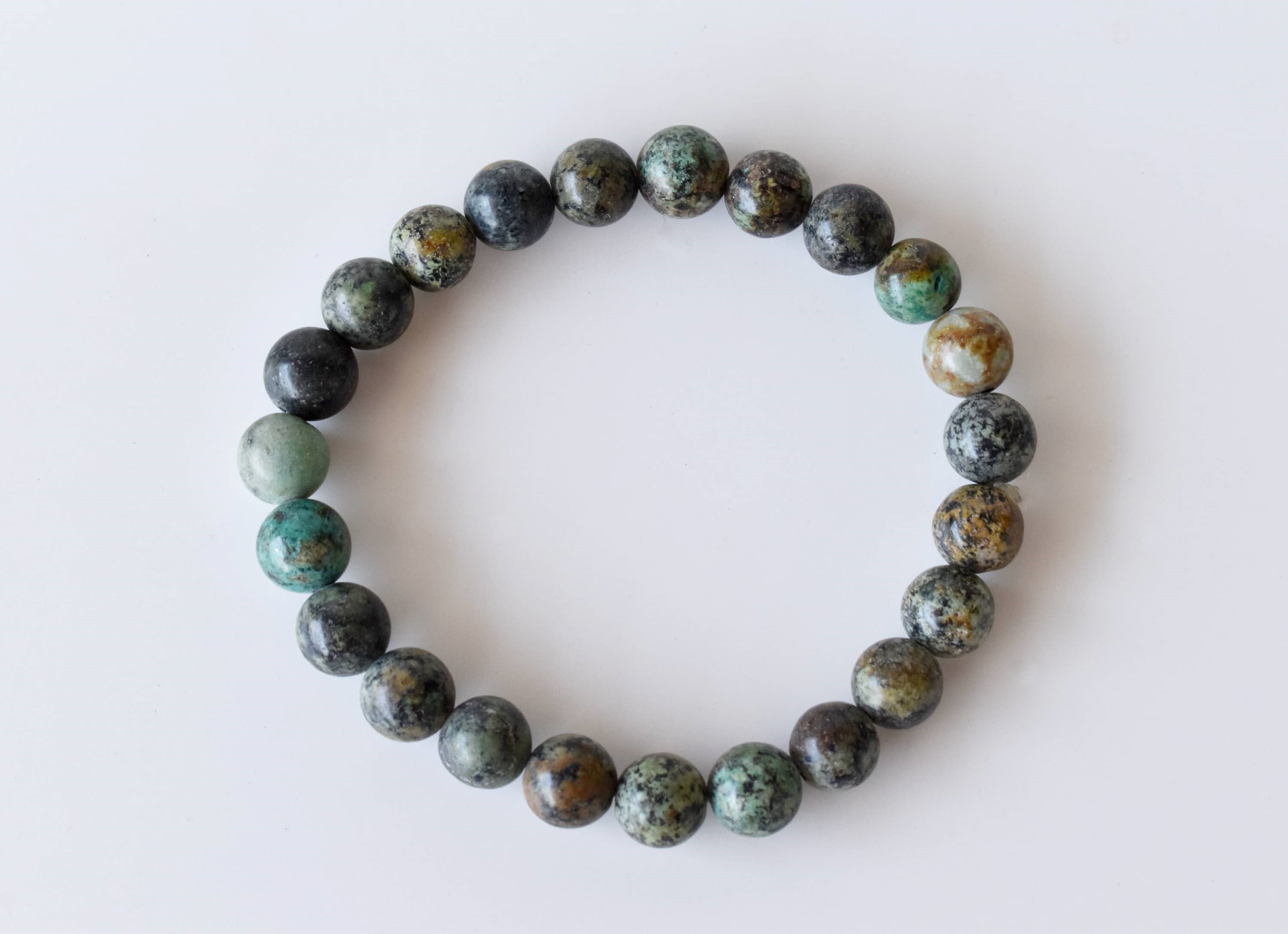 African Turquoise Bracelet Crystal Beaded Bracelet