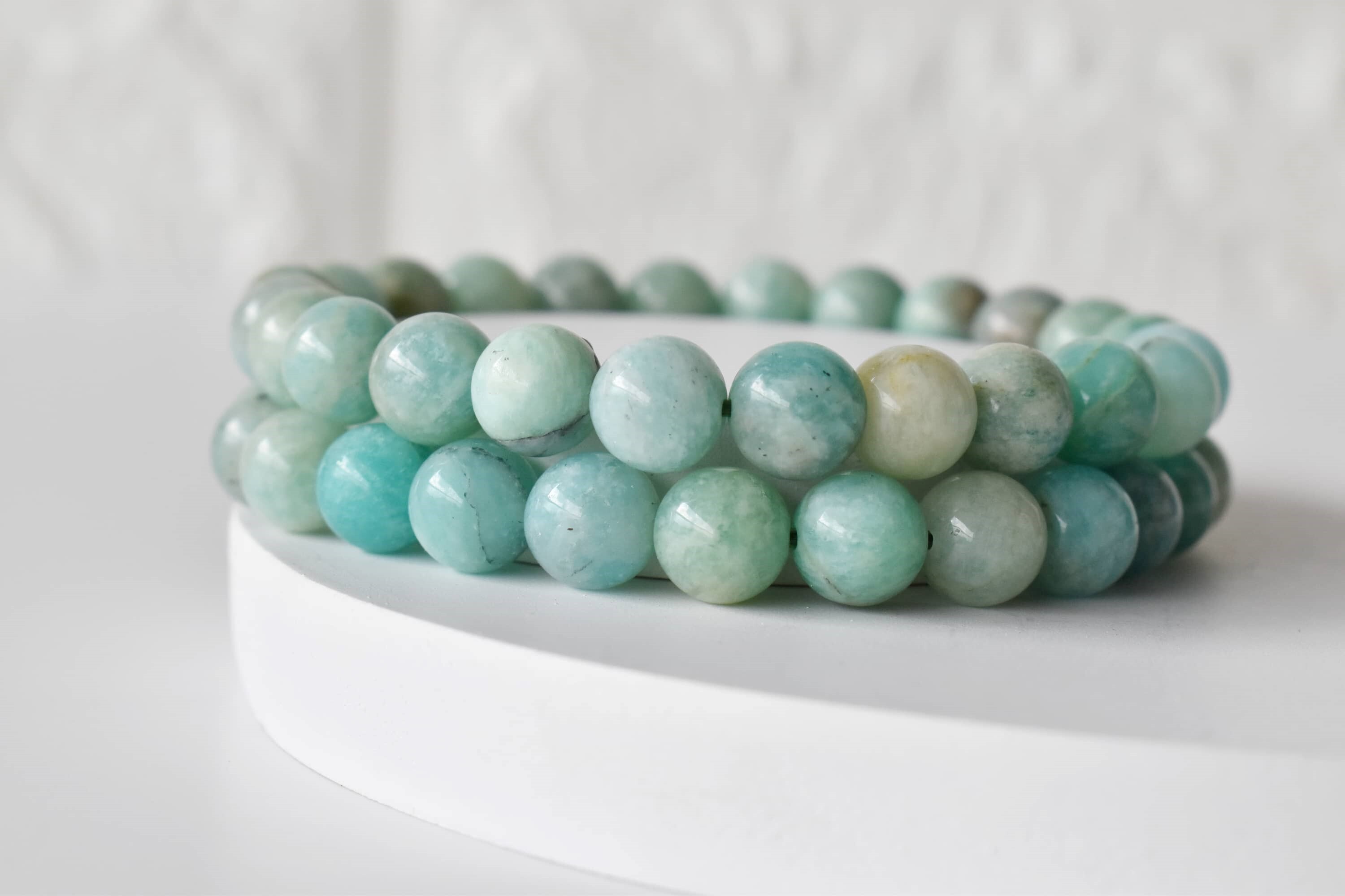 Amazonite Gemstone Bracelet, Beaded Gemstone Bracelet