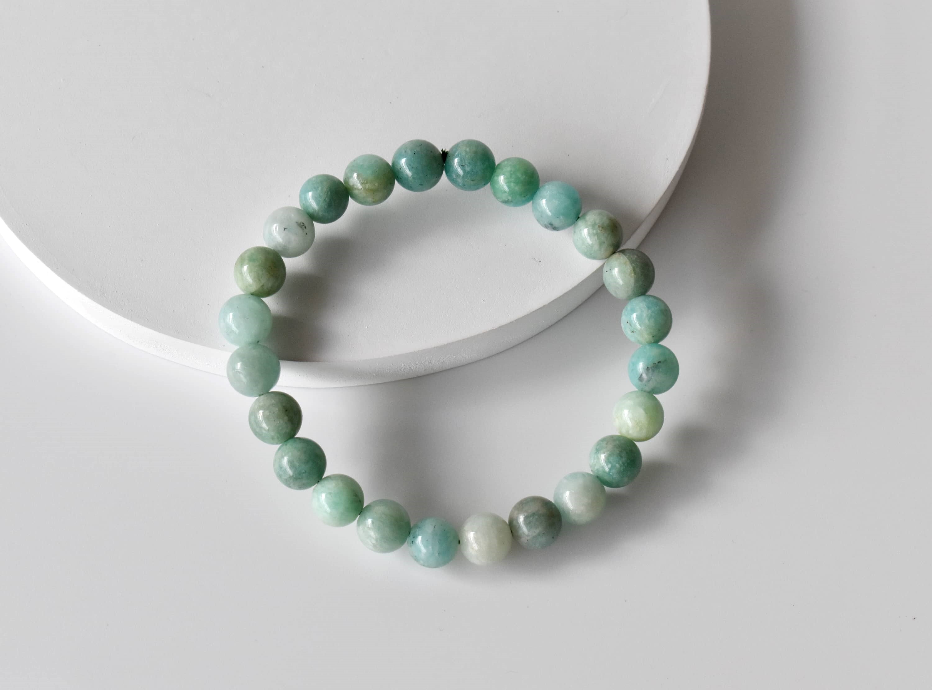 Amazonite Gemstone Bracelet, Beaded Gemstone Bracelet