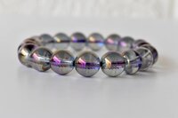 Aura Quartz Amethyst Bracelet Crystal Beaded Bracelet