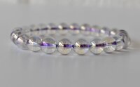 Aura Quartz Rainbow Moonstone Bracelet Crystal Beaded Bracelet