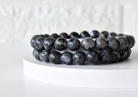 Black Labradorite Bracelet, Beaded Gemstone Bracelet