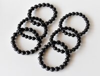 Black Shungite Bracelet Beaded Crystal Bracelet