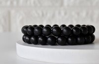 Black Shungite Bracelet Beaded Crystal Bracelet