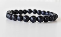 Blue Sandstone Bracelet Crystal Beaded Bracelet