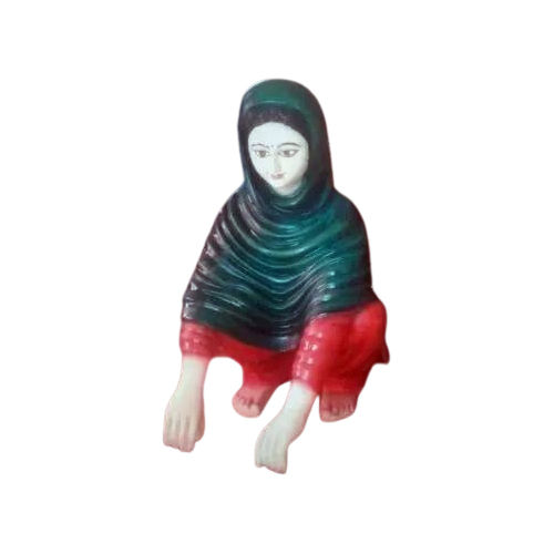 Punjabi Culture Fiber Glass Statue - Color: Red And Green