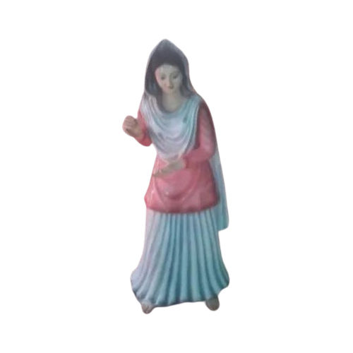 Pink Punjabi Murtiya Fiber Glass Statue