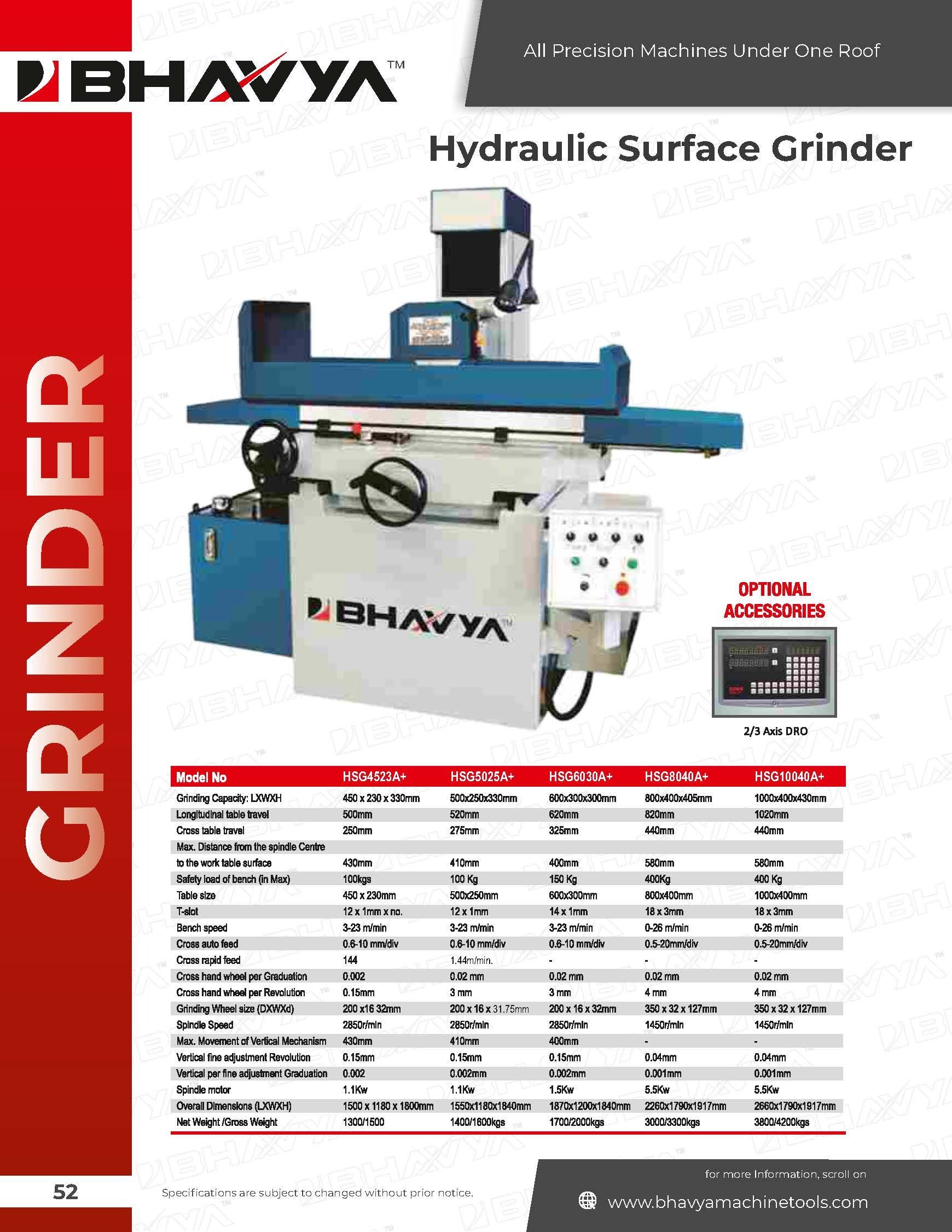 Hydraulic Surface Grinding Machine