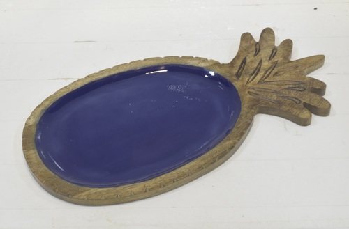 Wooden Pineapple Chopping Board With Enamel Finish - Color: Different Colors Available