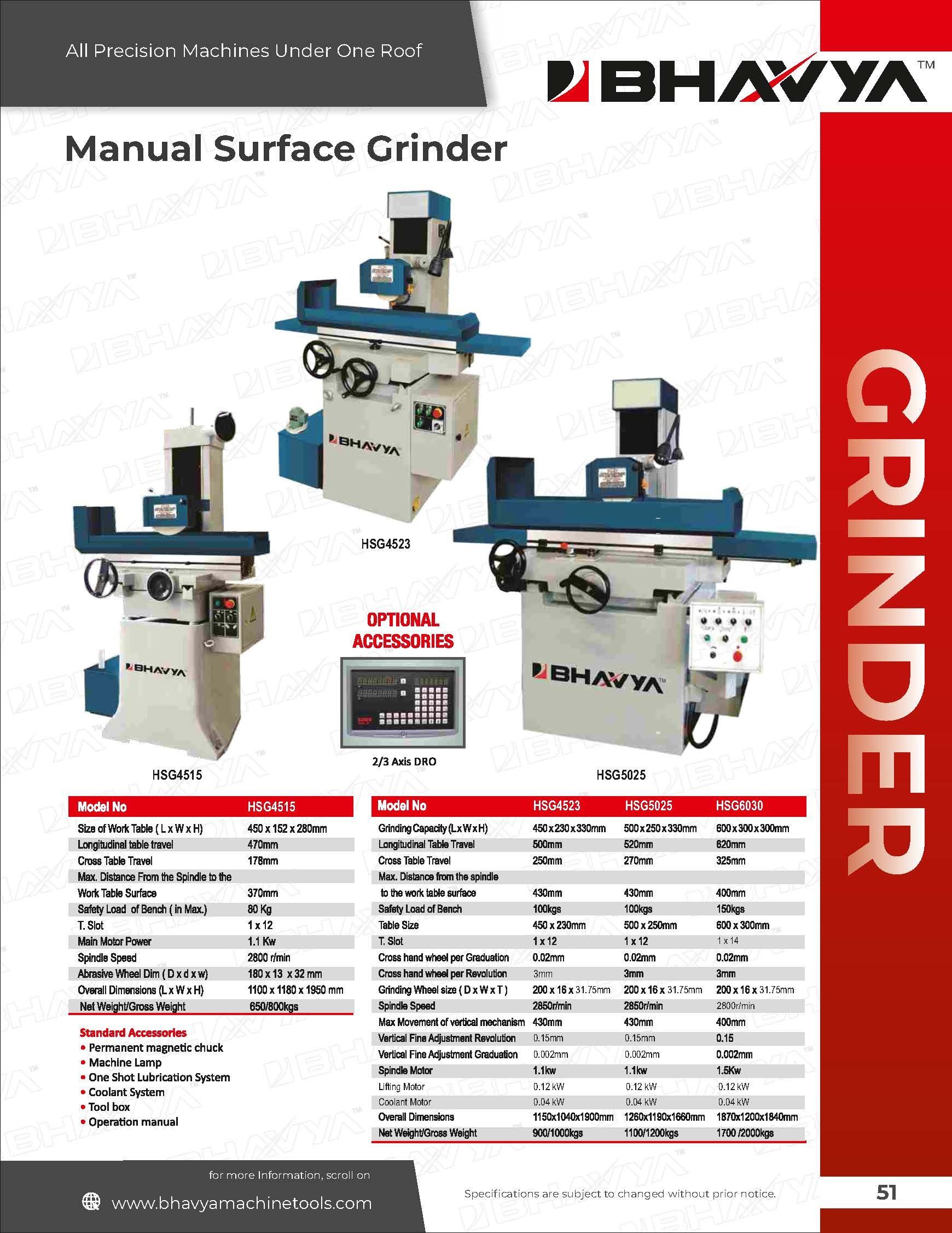 Manual Surface Grinding Machine