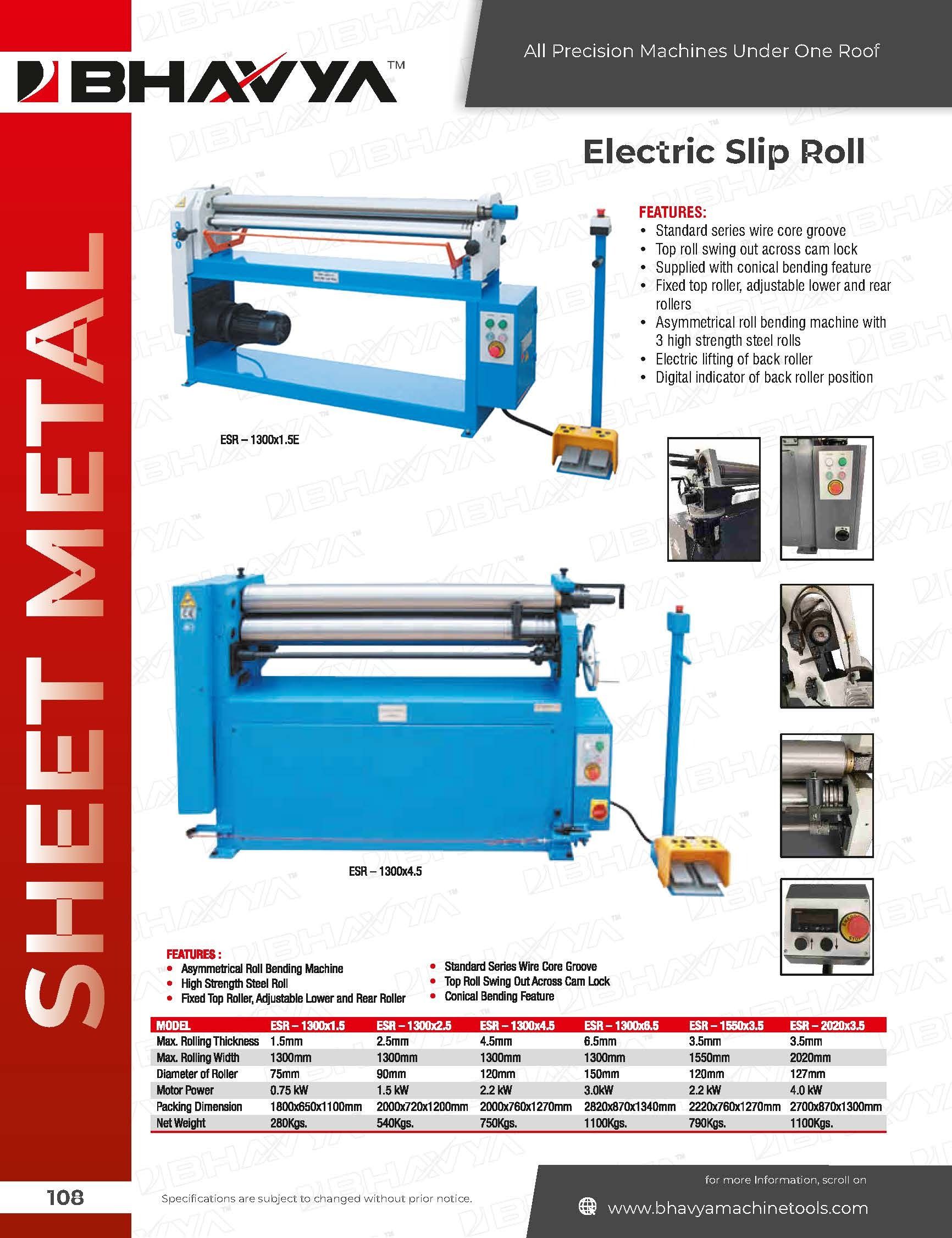 Electric Slip Roll Machine