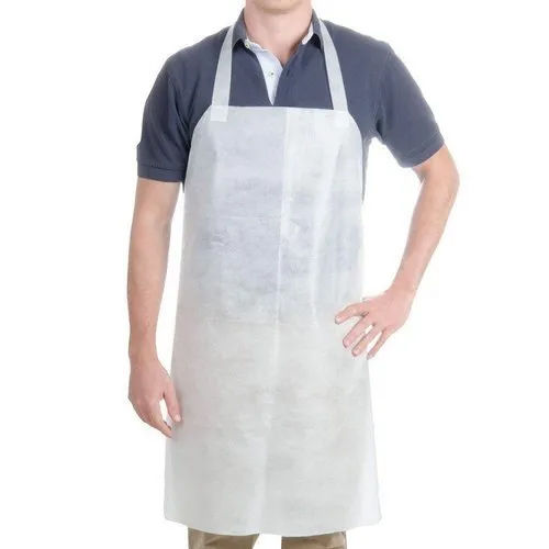 White Disposable Non Woven Apron