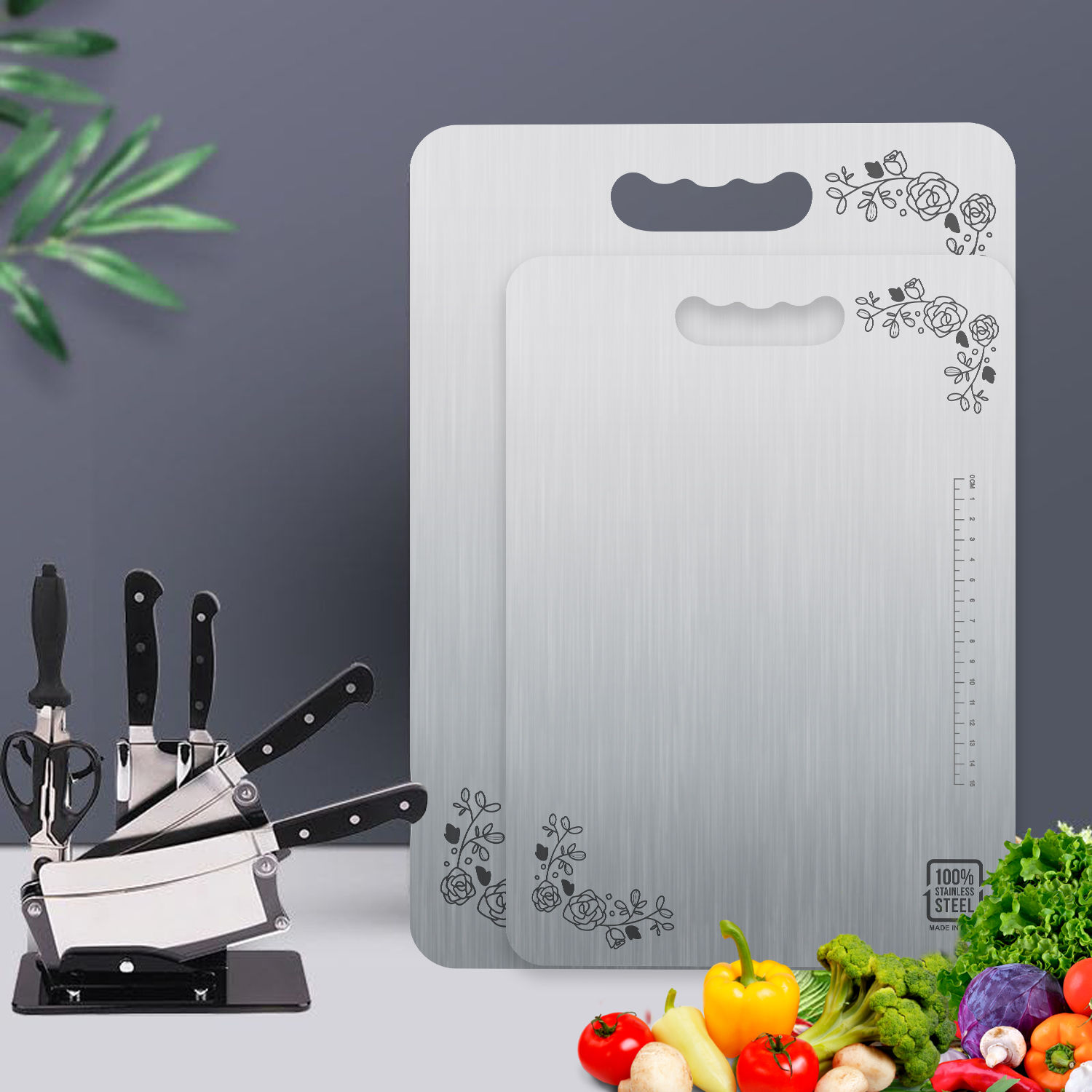 Stainless Steel Chopping Board For Kitchen