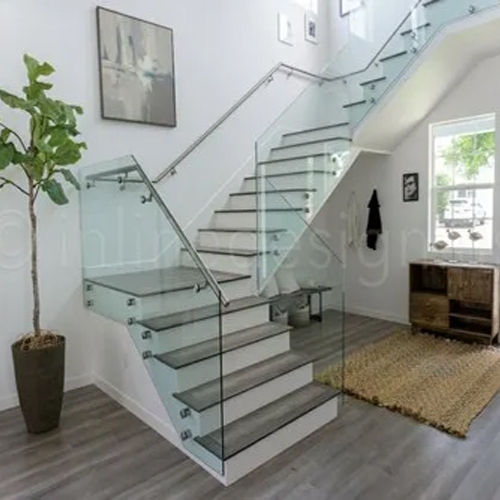 Easily Assembled Matte Glass Railing