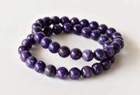 Chariote Bracelet - 7-7.5 Inches, Purple Natural Gemstone Beaded Jewelry