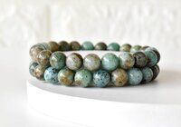 Chrysocolla Bracelet, Beaded Gemstone Bracelet