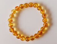 Citrine Heated Crystal Bracelet, Beaded Gemstone Bracelet