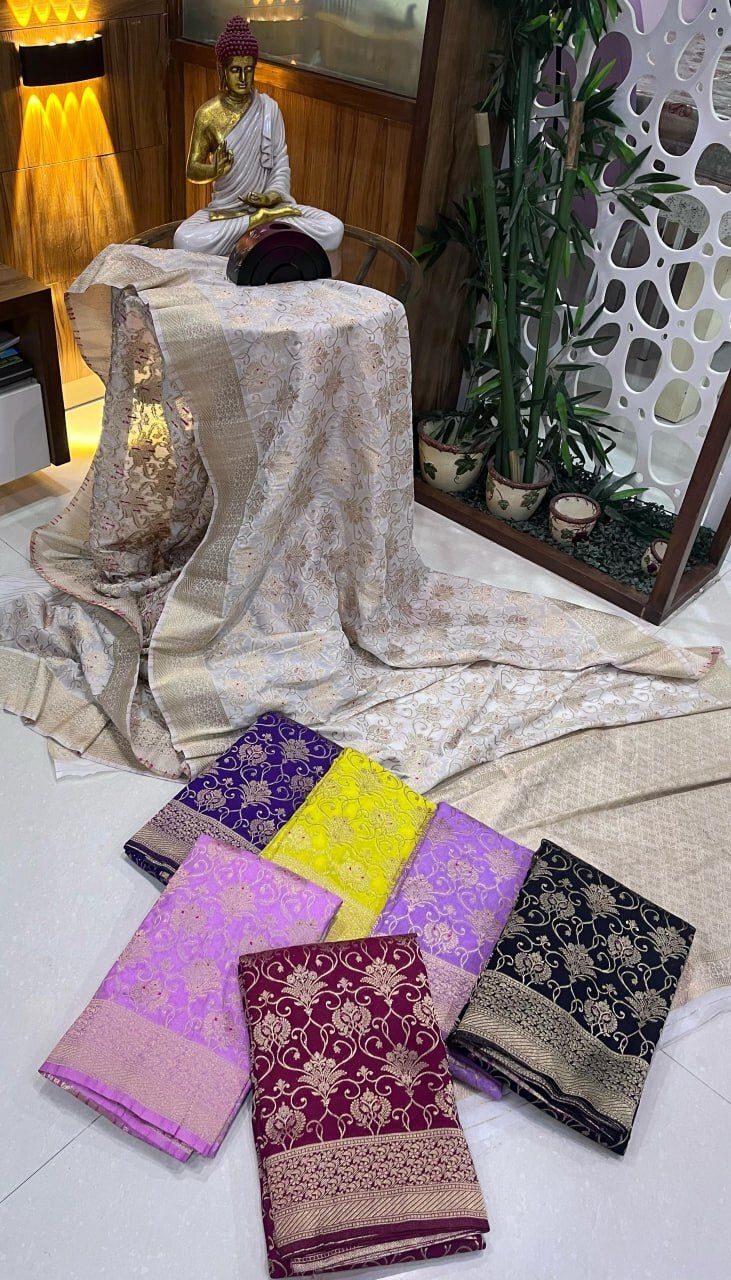 ADH   WARDROBE  Crepe Silk Sarees