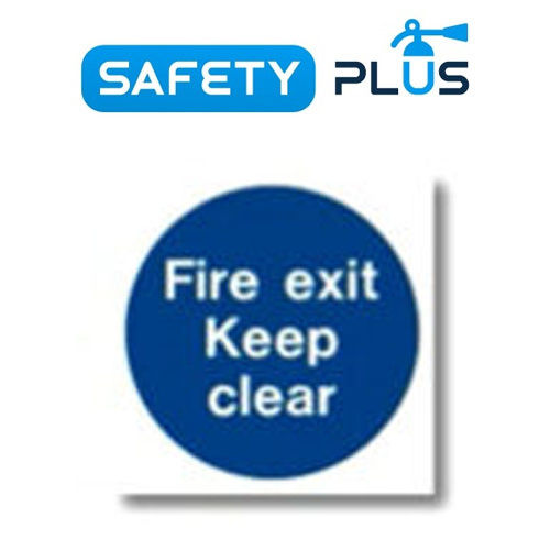 Fire Exit Keep Clear Signage Board Body Material: Metal