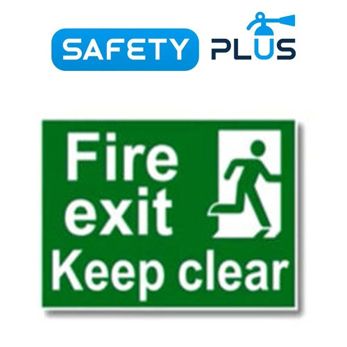 Fire Exit Keep Clear Green Signage Board