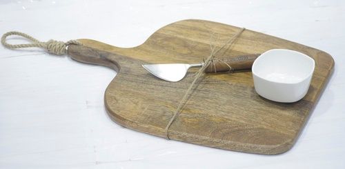 Wooden Chopping Board With Spoon