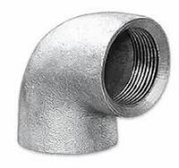 GI ELBOW - Galvanized Steel, 1/2 Inch BSPT Thread, 90 Degrees Angle | Hot-Dip Galvanized Finish, 150 PSI Pressure Rating, 0.5 kg Weight