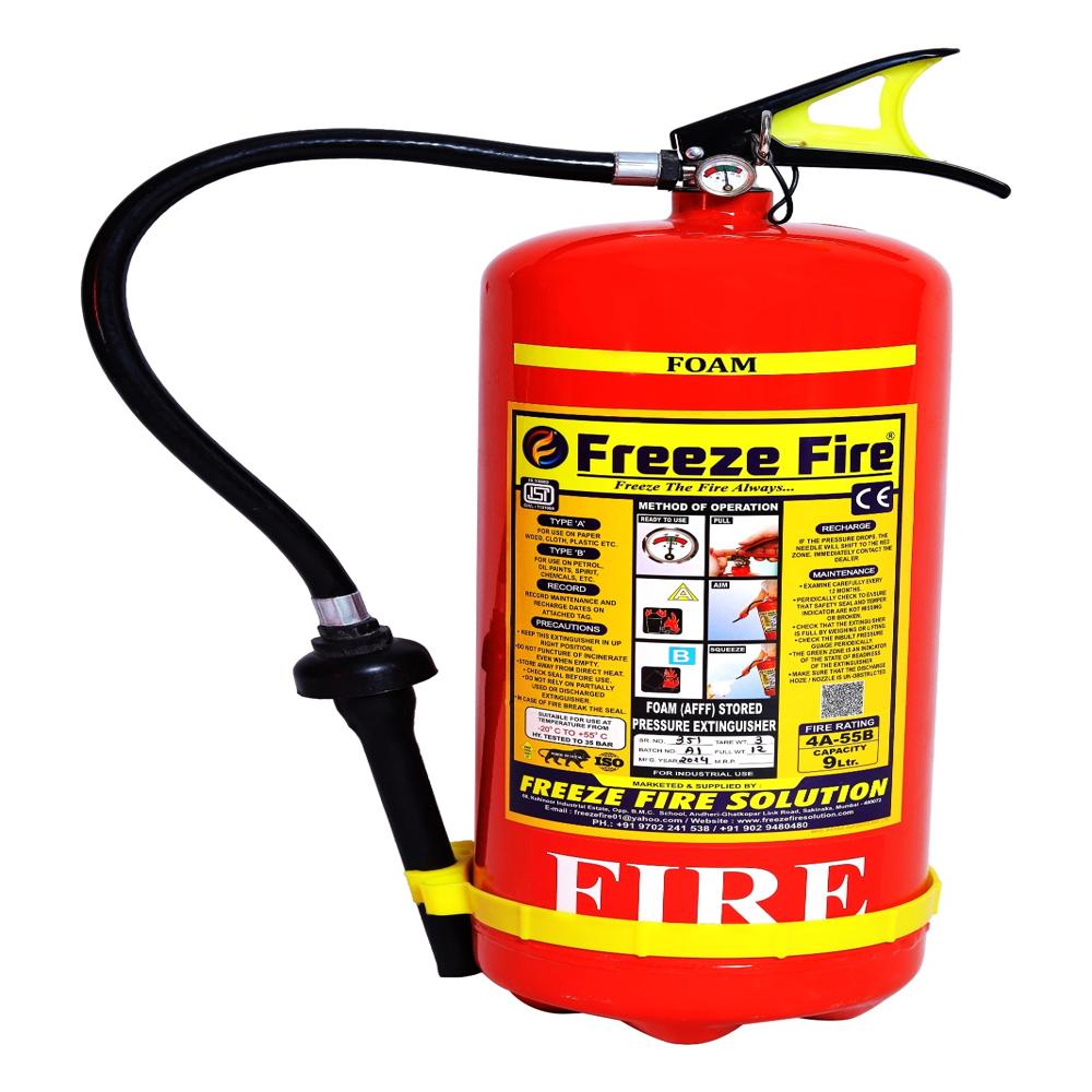9 Ltr Machanical Form Stored Pressure Type Portable Fire Extinguishers - Coating Type: Painted