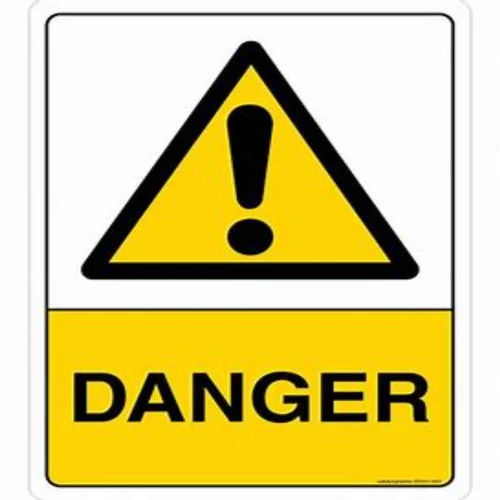 Stainless Steel Roadside Danger Sign Board Application: Commercial