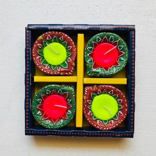 Diwali Wax Clay Diya Set